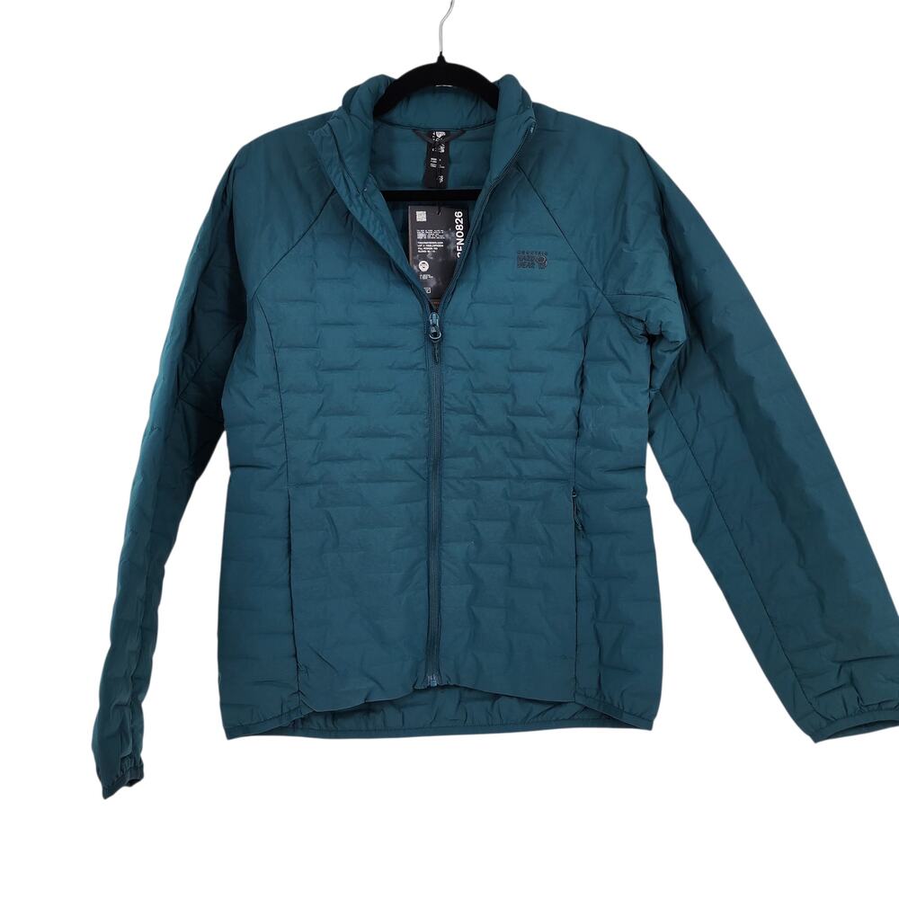 NWT Mountain Hardwear Teal Blue Stretchdown Light Pocket Puffer Jacket Size XS